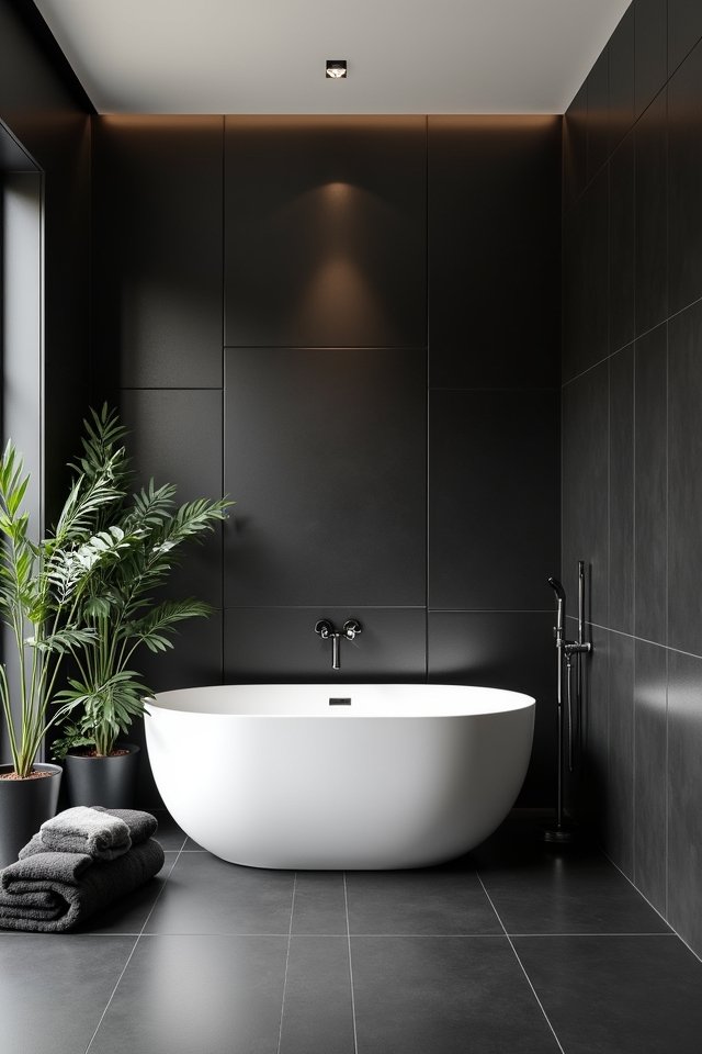modern monochrome bathroom oasis