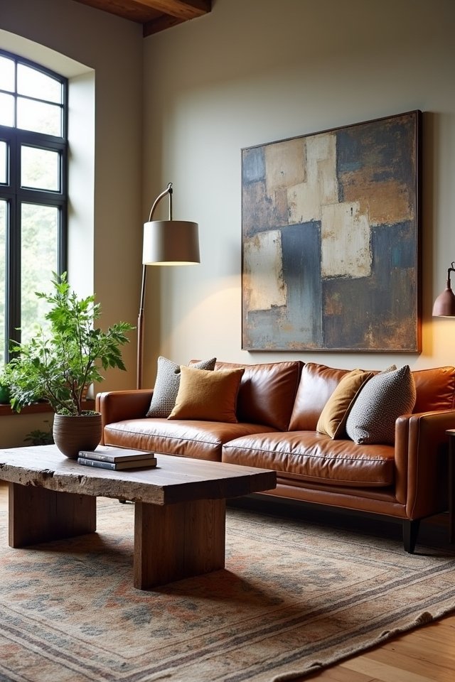 modern rustic living room blend