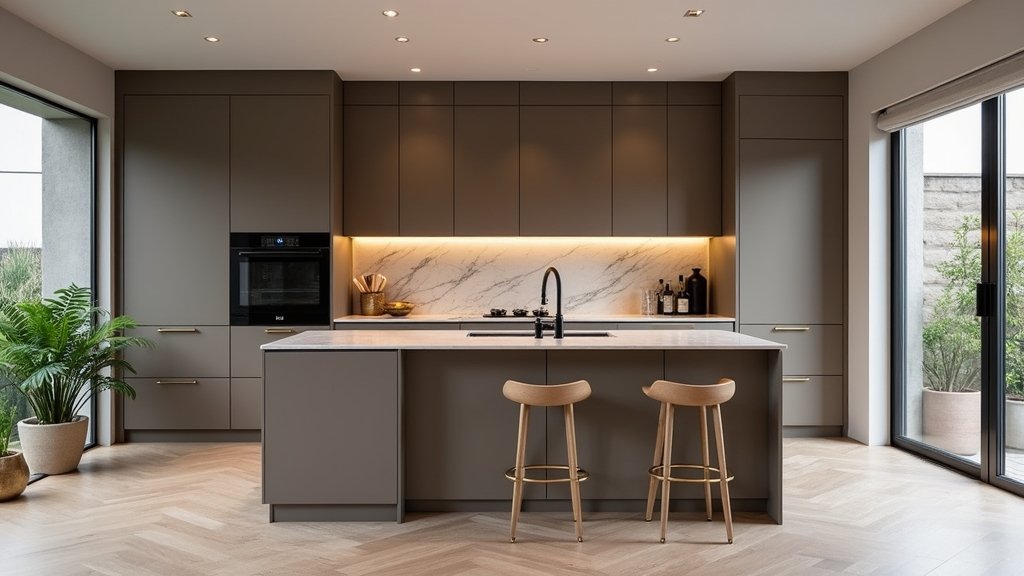 modern taupe kitchen designs