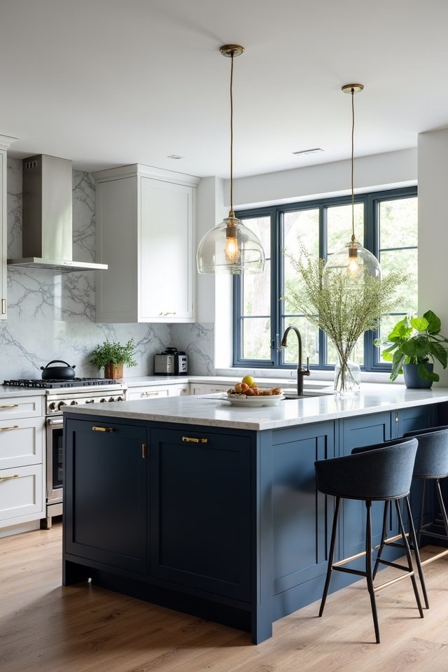 modern timeless kitchen contrast