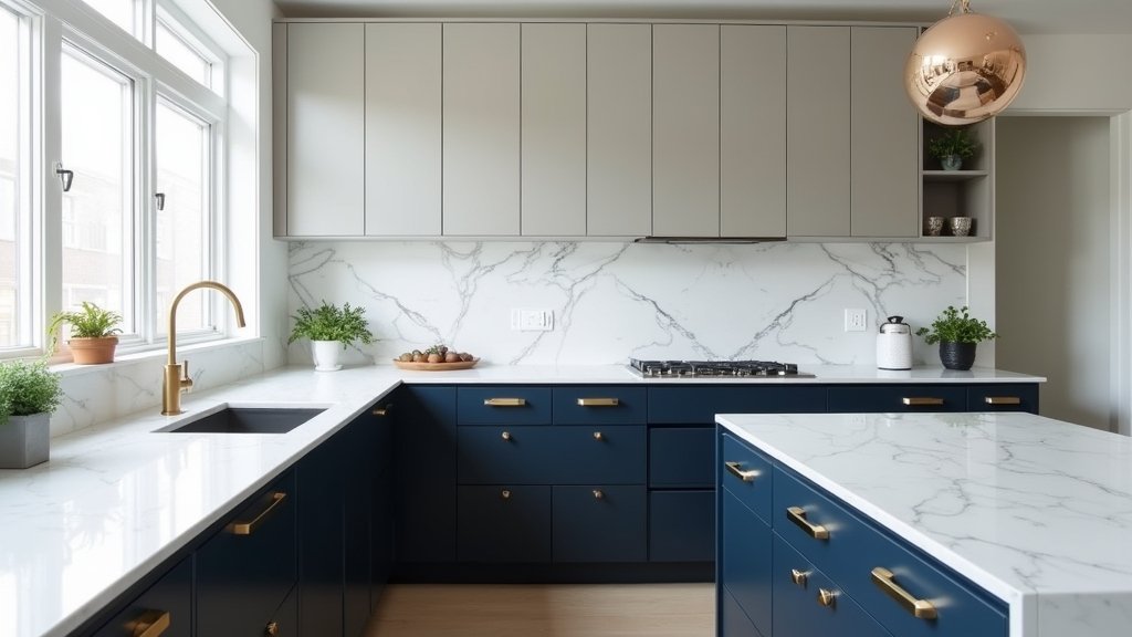 modern two tone kitchen designs