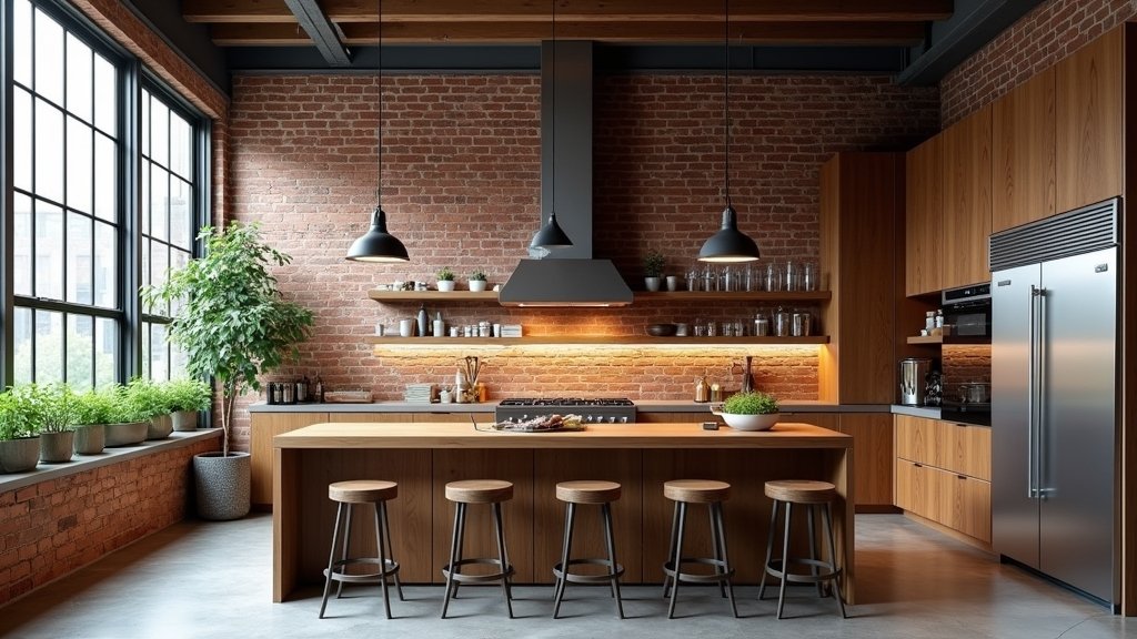 modern urban loft kitchens
