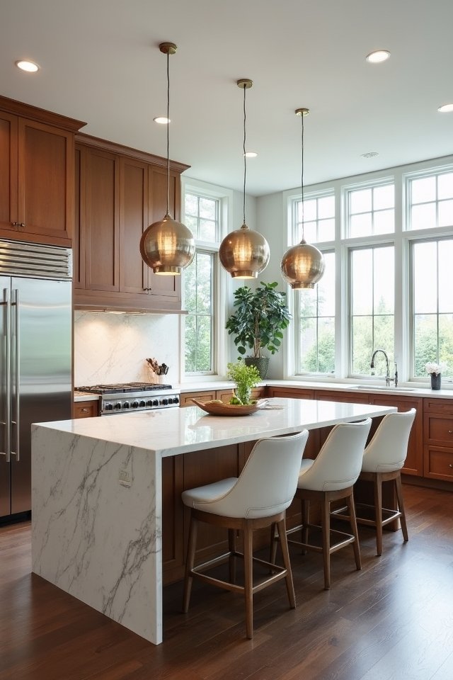 modern warm kitchen design
