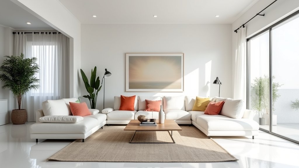 modern white living room designs