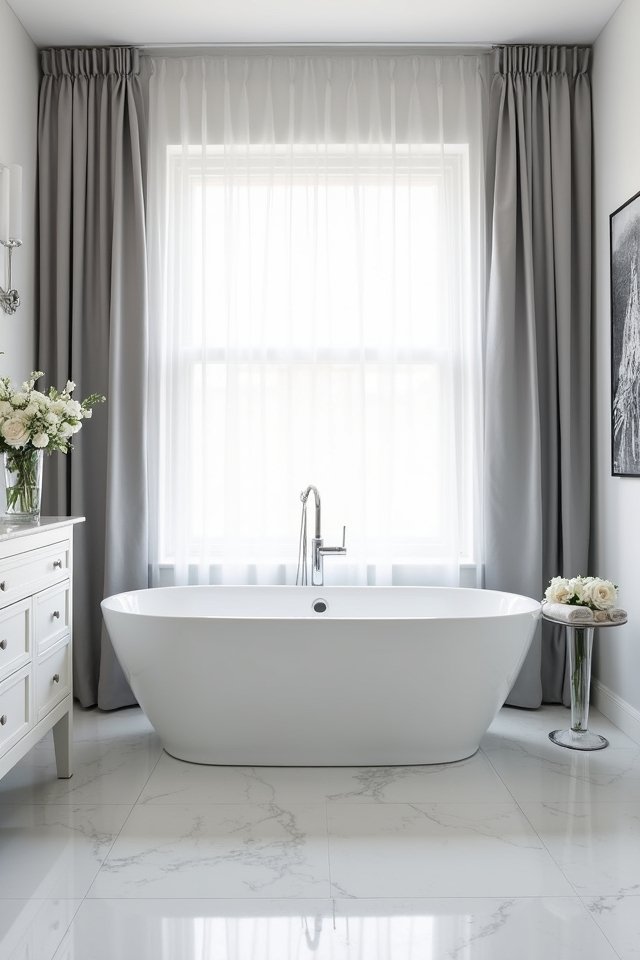 monochromatic bathroom artwork inspiration