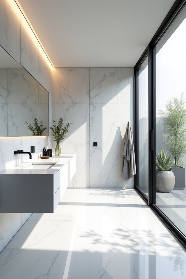 monochromatic bathroom elegance achieved