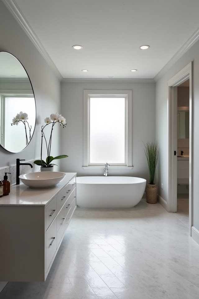 monochromatic bathroom serenity