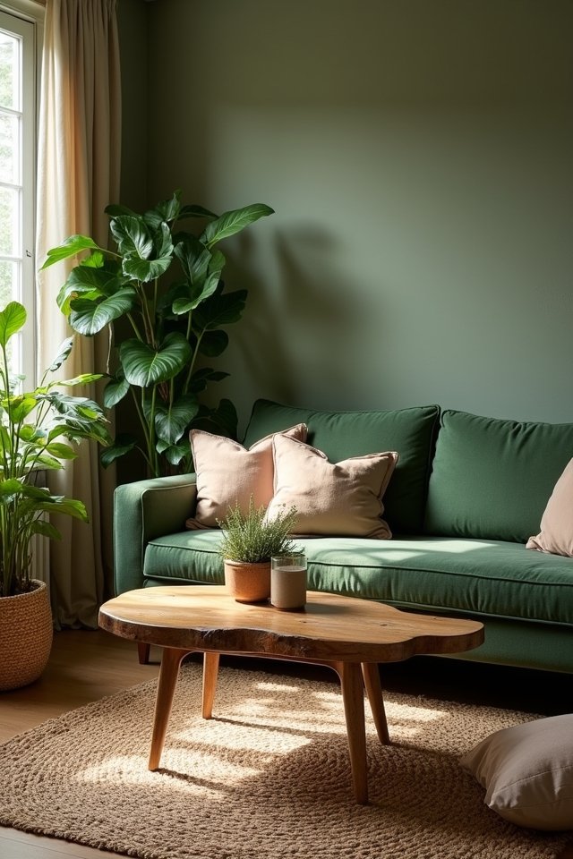 monochromatic cozy living room
