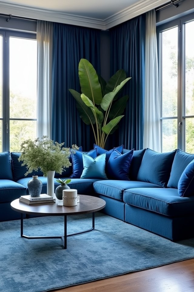 monochromatic elegance in living room