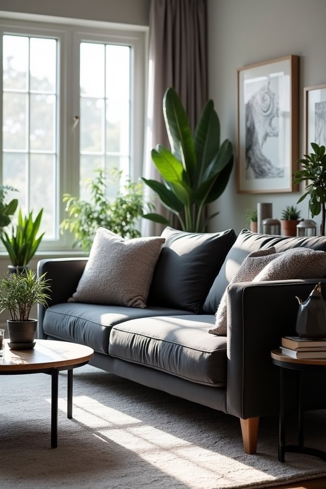monochromatic elegance in living room