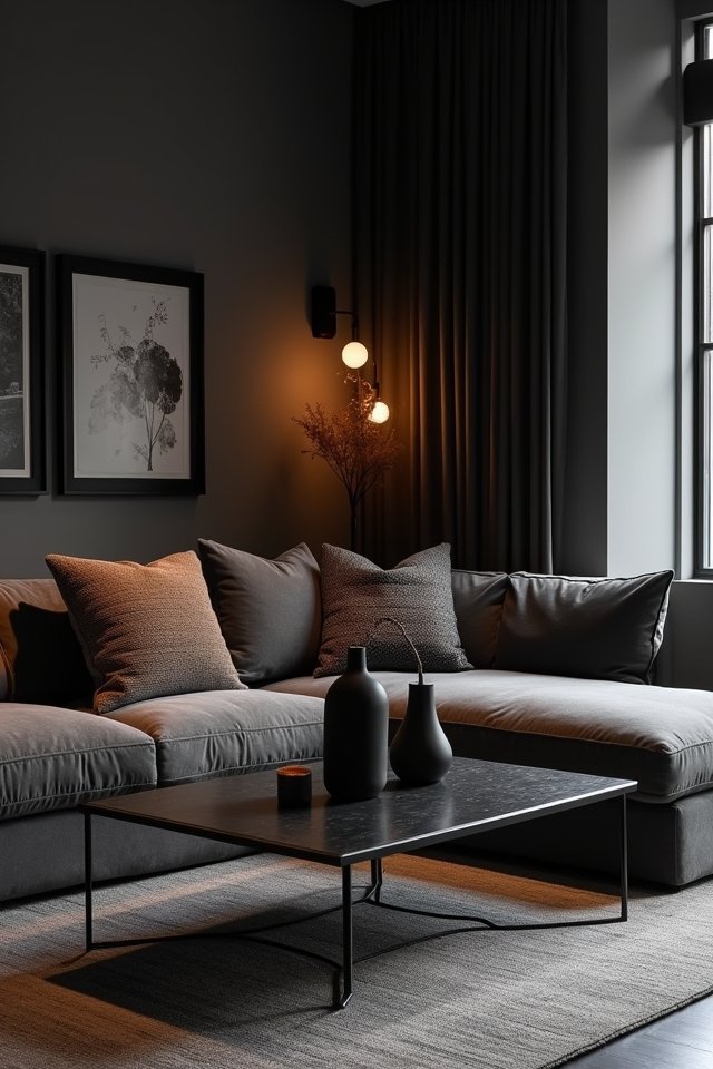 monochromatic elegant living room