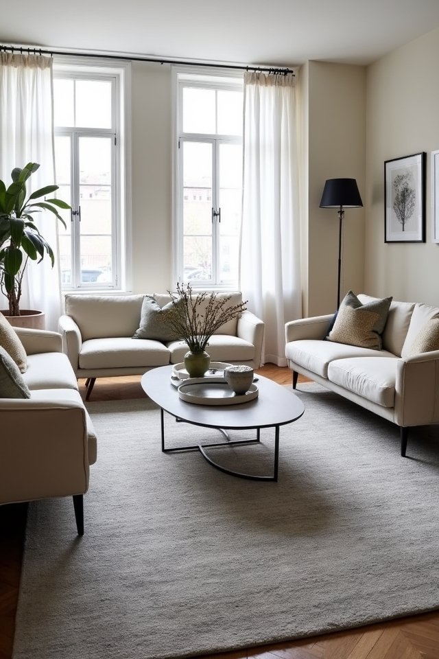 monochromatic living room design