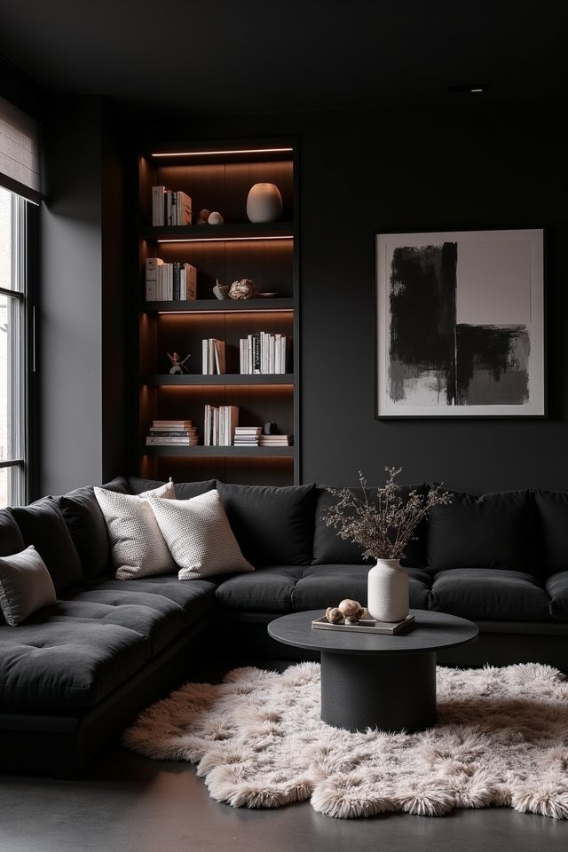 monochromatic living room design