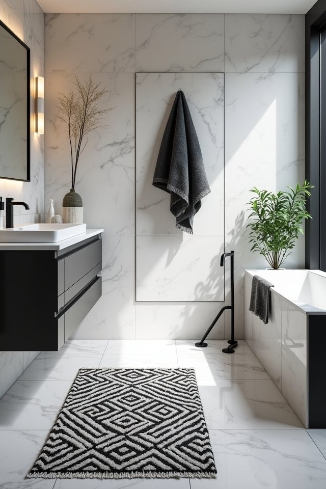monochrome bathroom design elegance