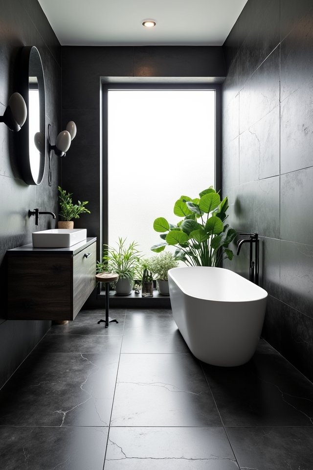 monochrome bathroom design elegance