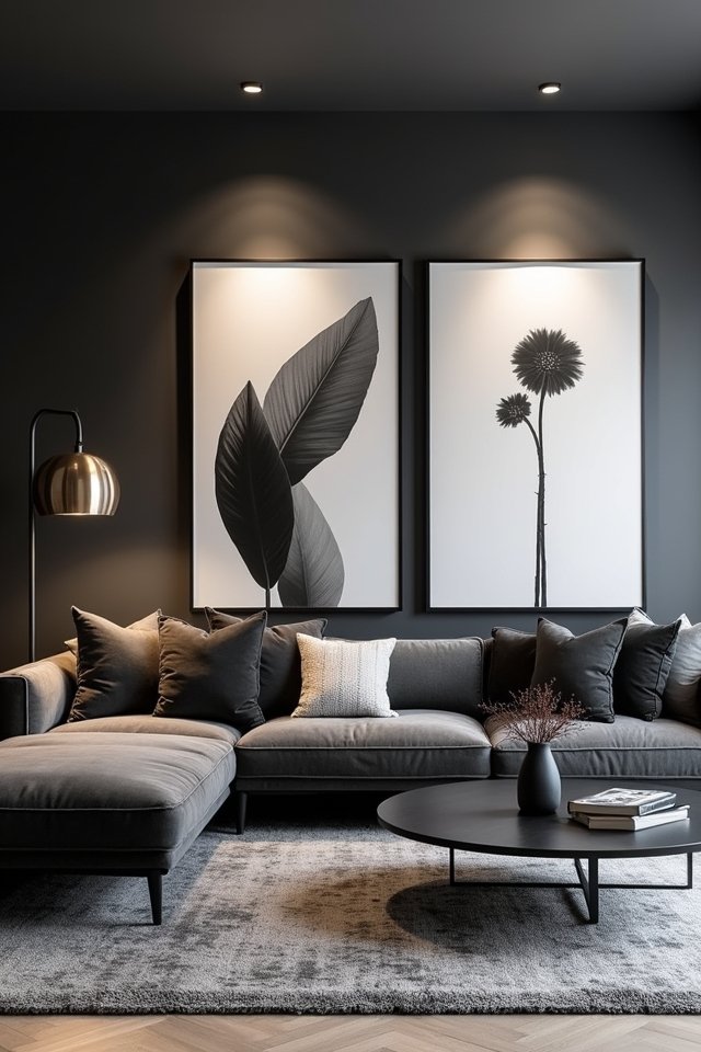 monochrome wall art sophistication