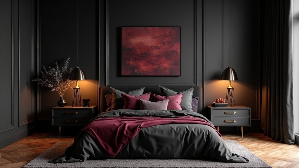 moody black bedroom designs