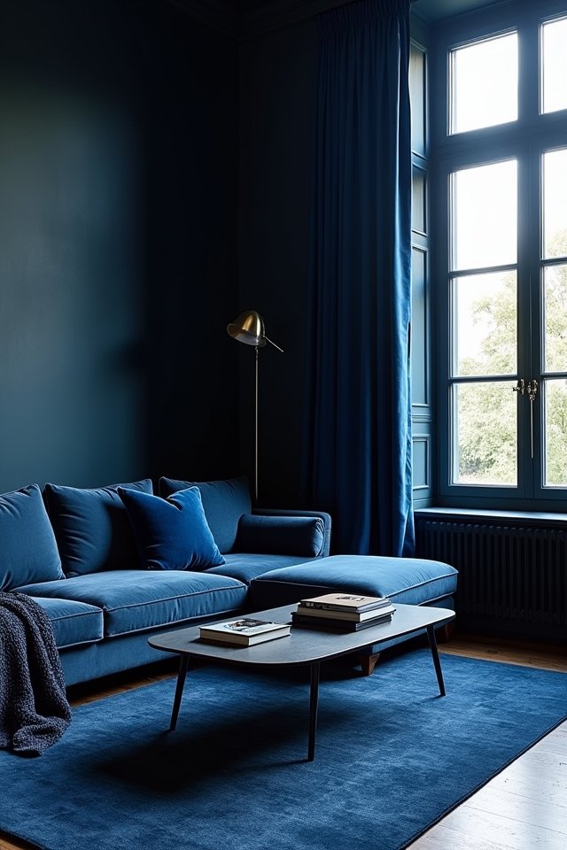 moody blue textile elegance