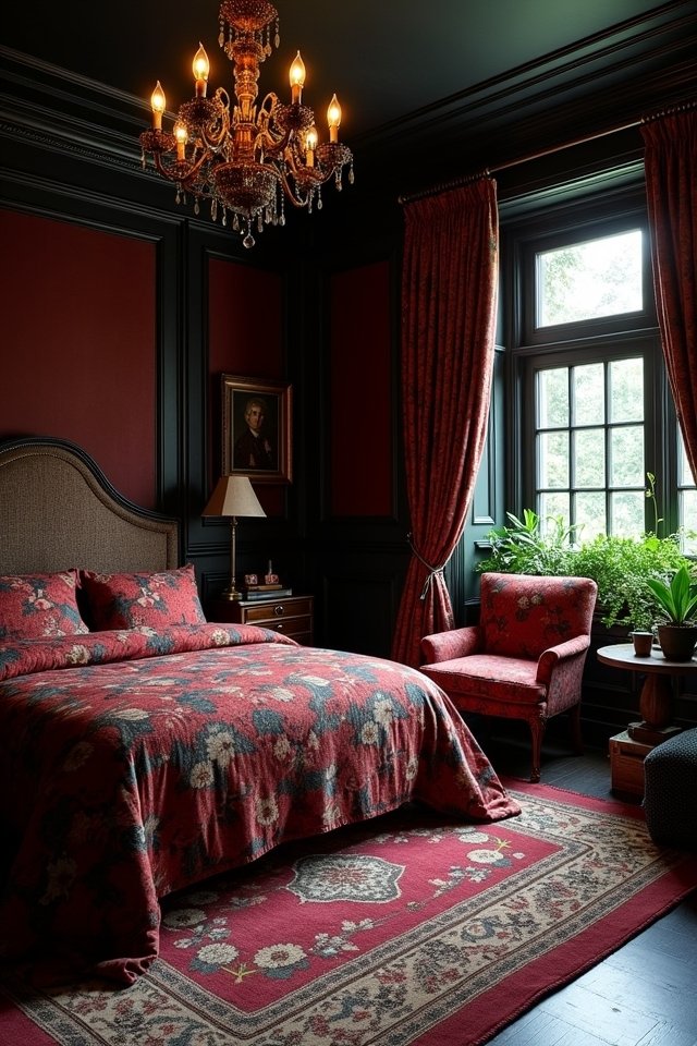 moody floral bedroom transformation