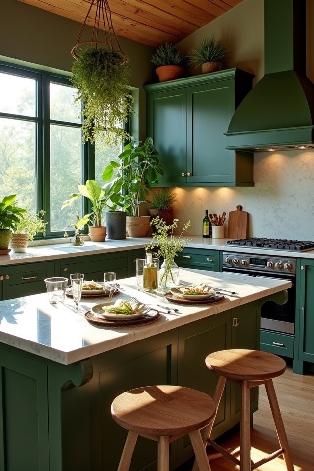 moss green kitchen oasis