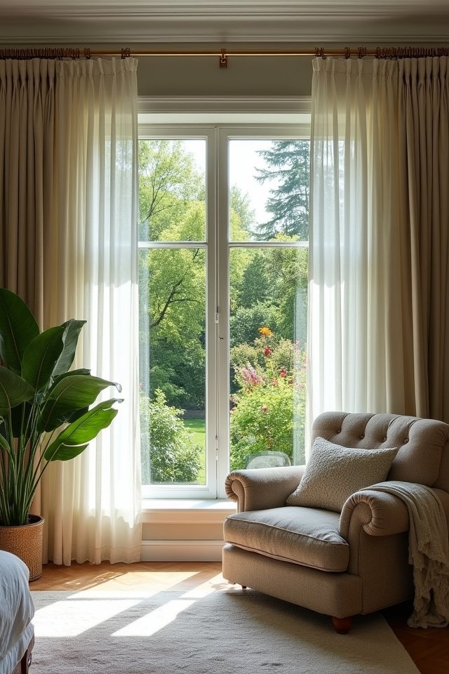 motorized curtains frame nature