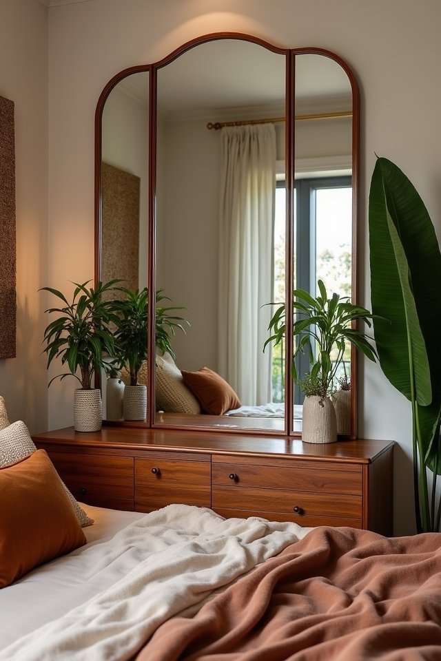 multi paneled mirror reflections