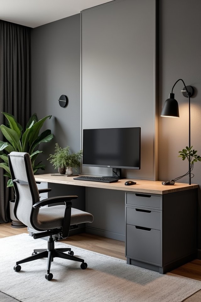 multifunctional grey desk oasis