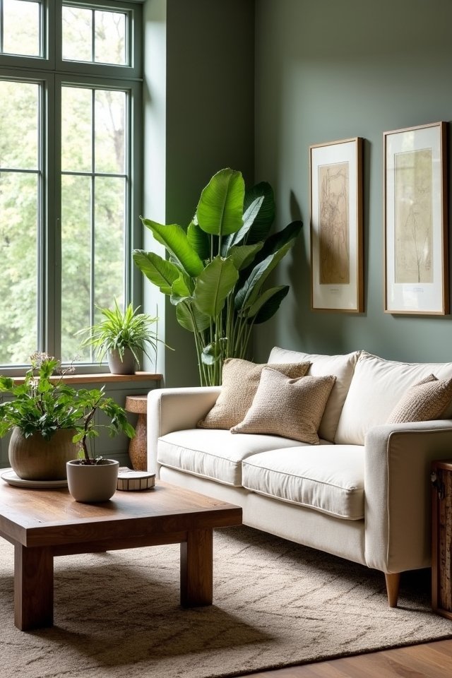 muted sage green oasis