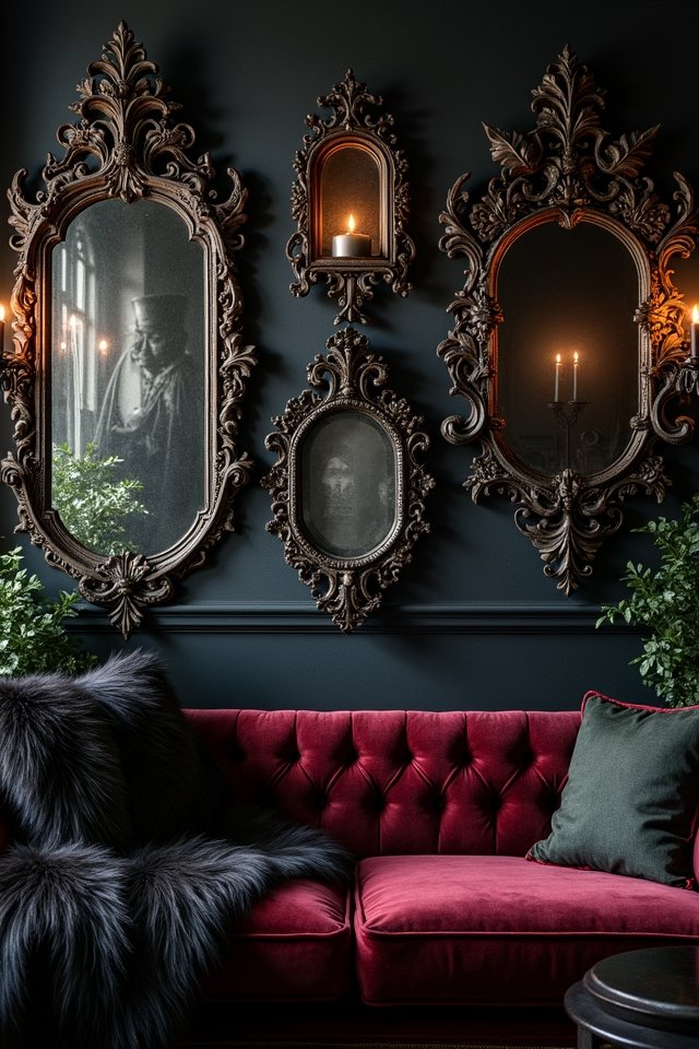 mysterious gothic gallery wall