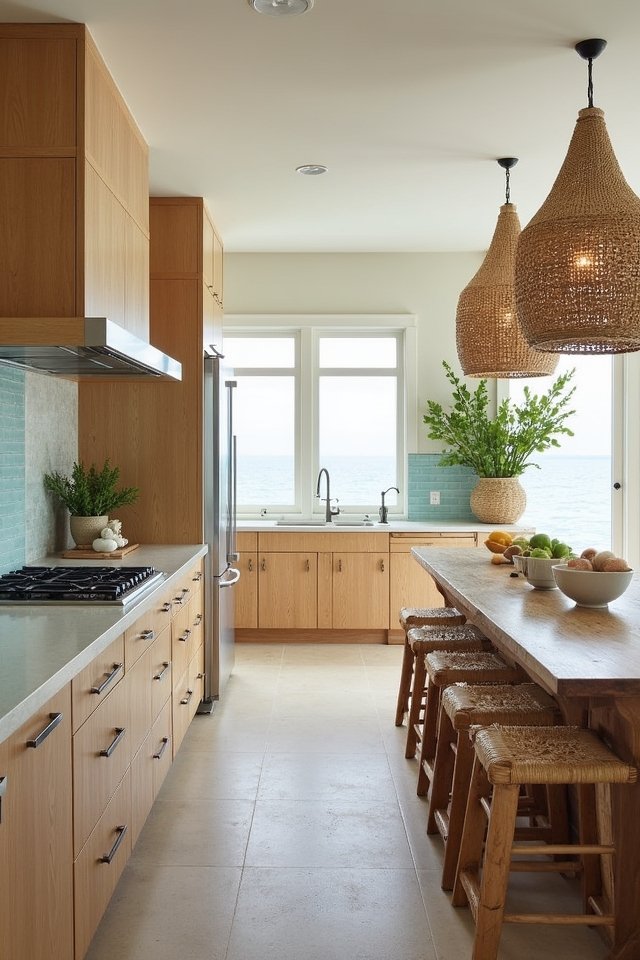natural coastal kitchen elements