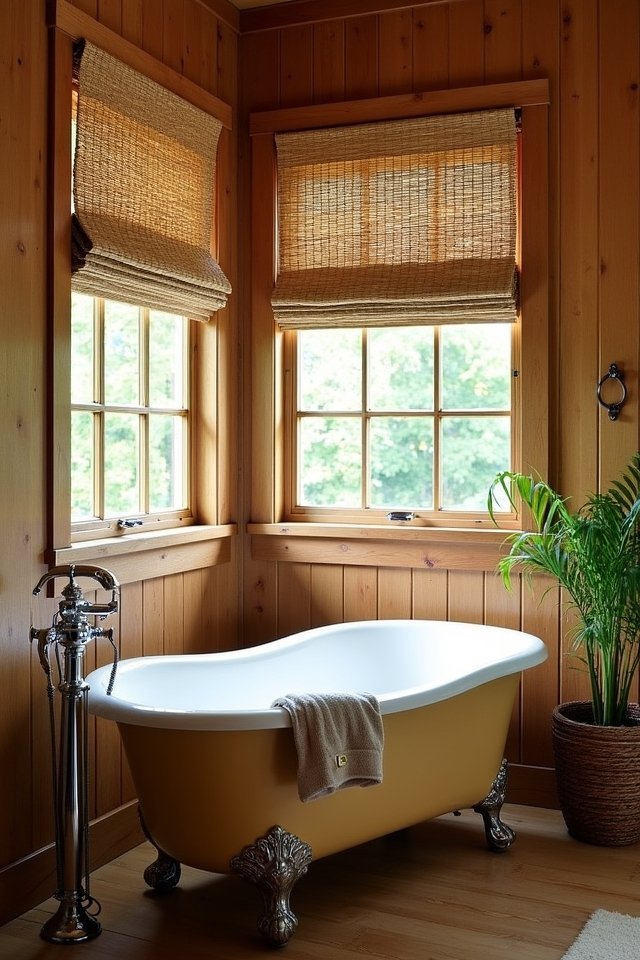 natural fiber bathroom elegance