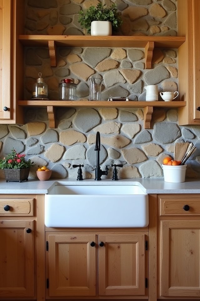 natural fieldstone kitchen design