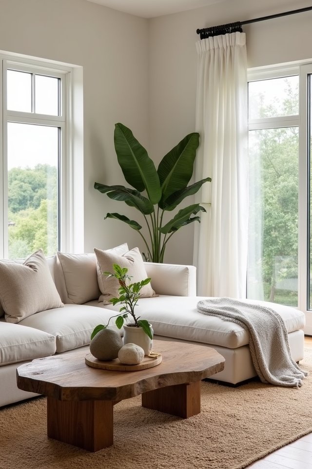 natural materials enhance decor