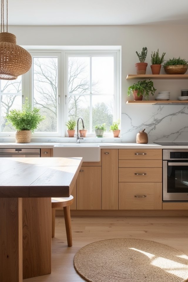 natural materials for kitchens