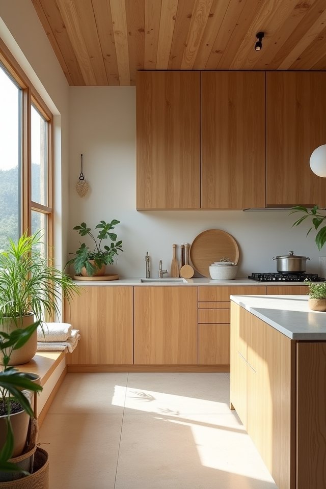 natural materials for kitchens