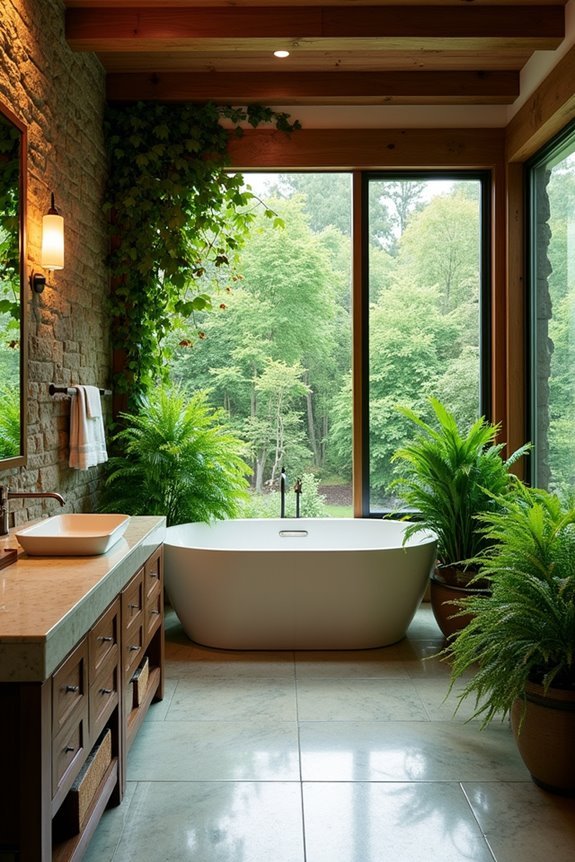 natural oasis bathroom decor