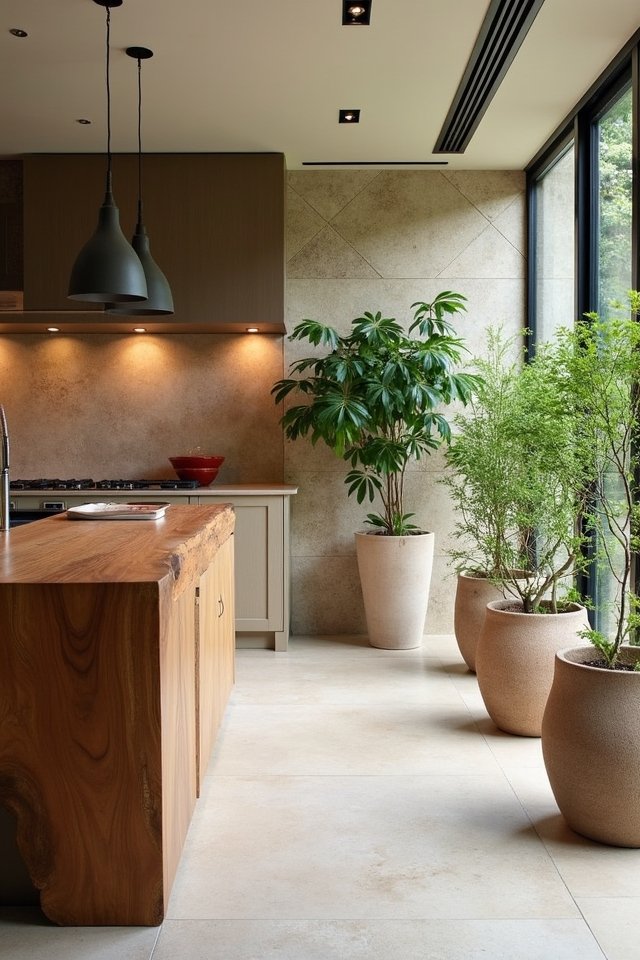 natural textures enhance kitchens