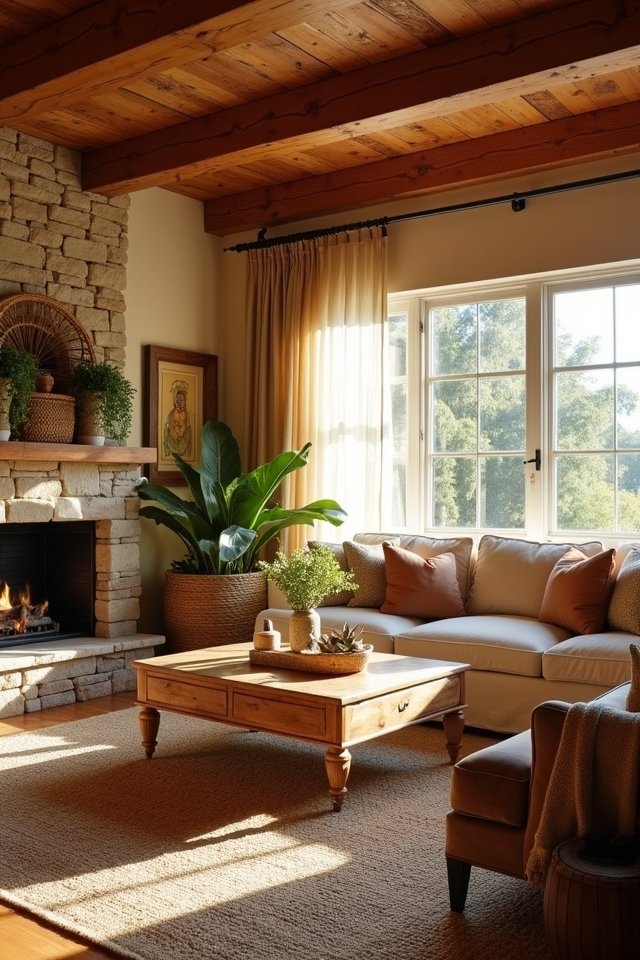 natural warmth through materials