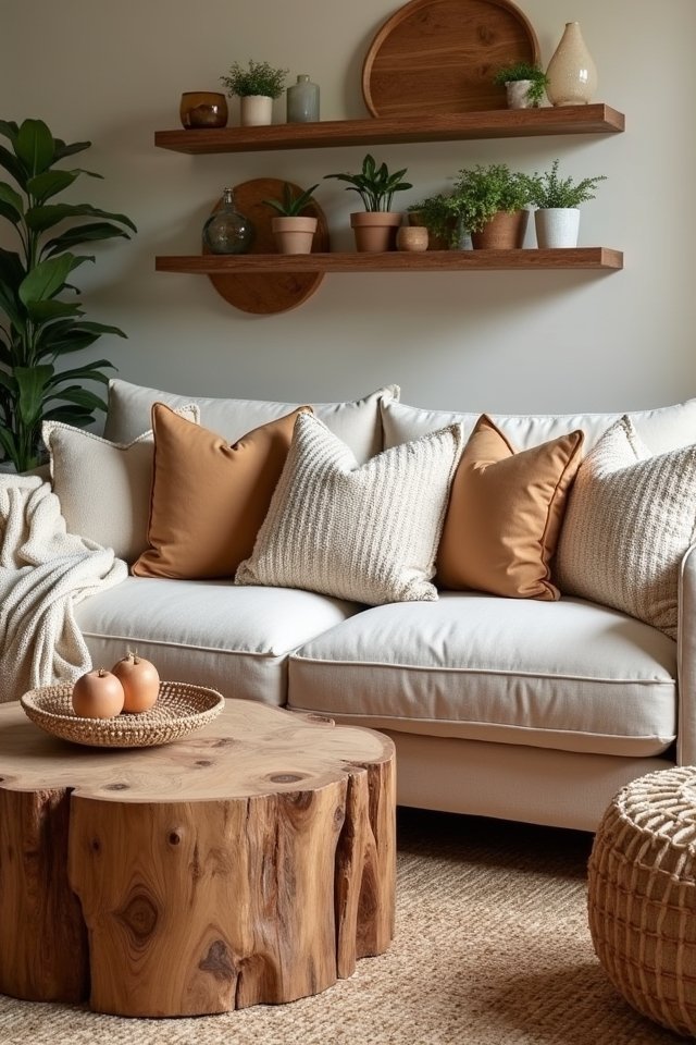 natural wood accent decor