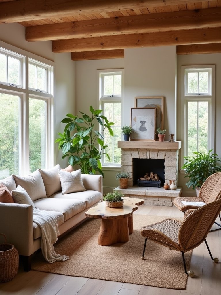 natural wood accents enhance