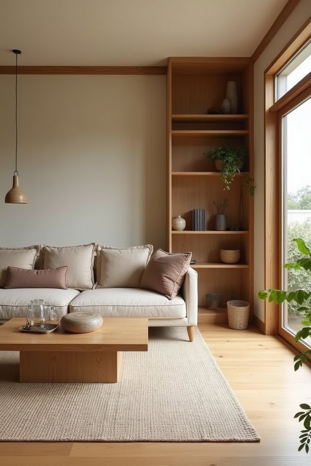natural wood accents sanctuary