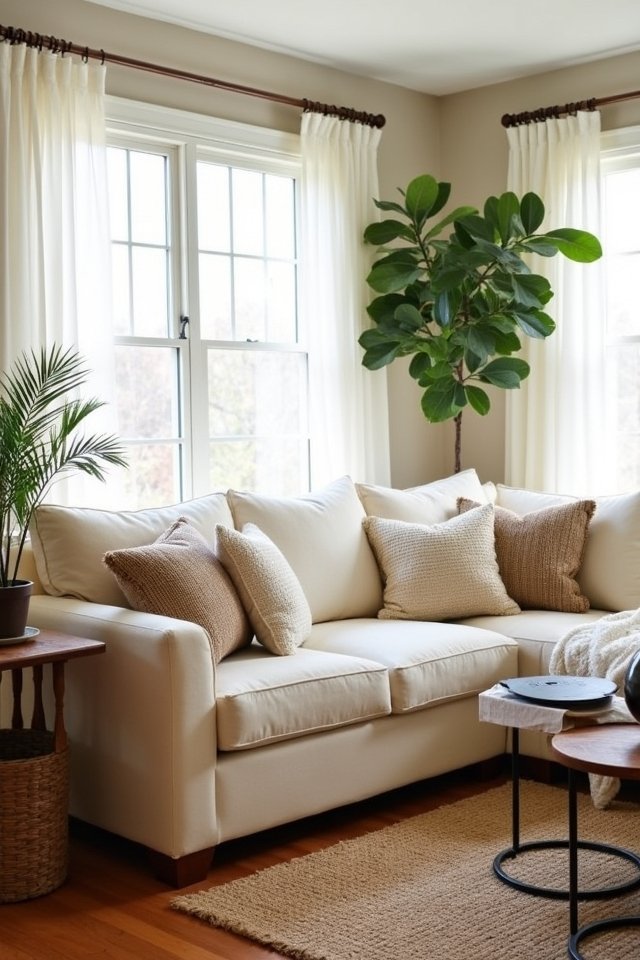 natural wood and plants