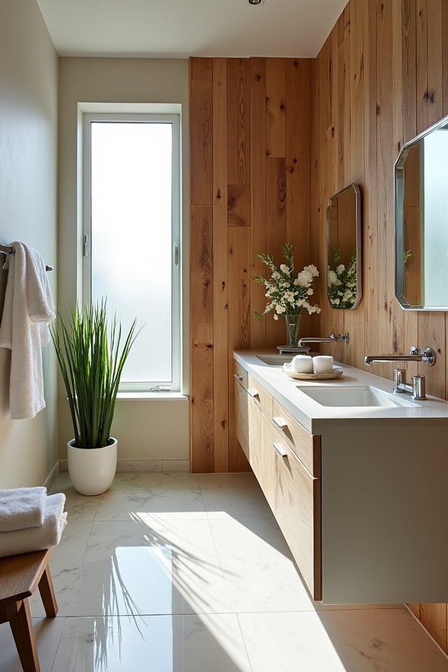 natural wood bathroom transformation