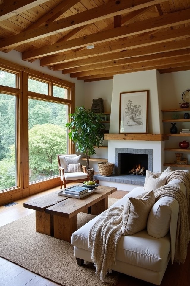 natural wood cozy accents