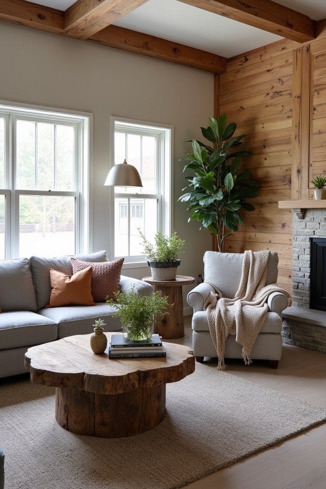 natural wood decor elements