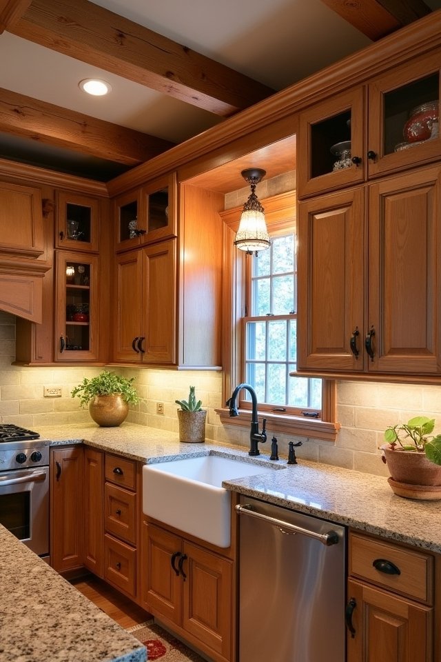 natural wood kitchen accents