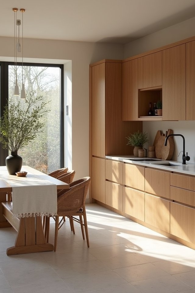 natural wood kitchen accents