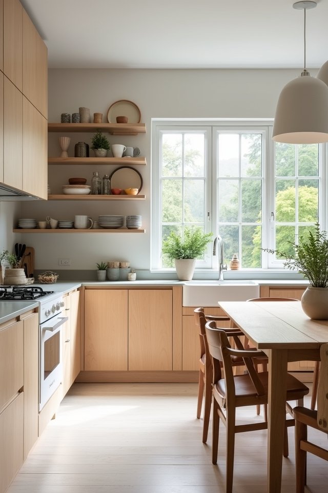 natural wood kitchen accents