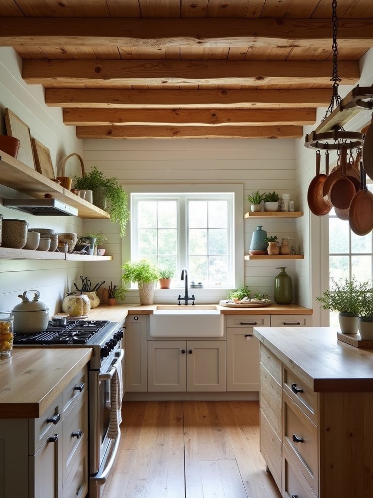 natural wood kitchen accents