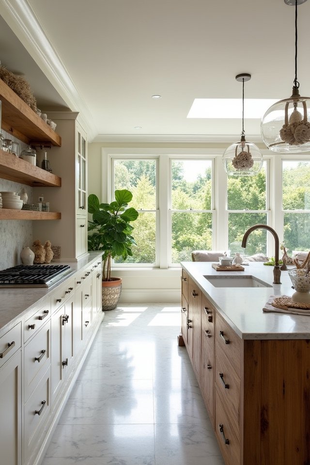 natural wooden kitchen accents